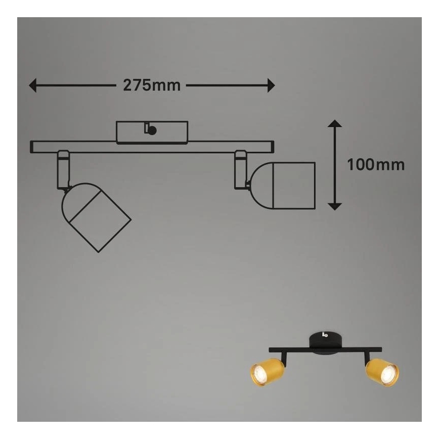 Briloner 2145-027 - Taškinis šviestuvas 2xGU10/9W/230V