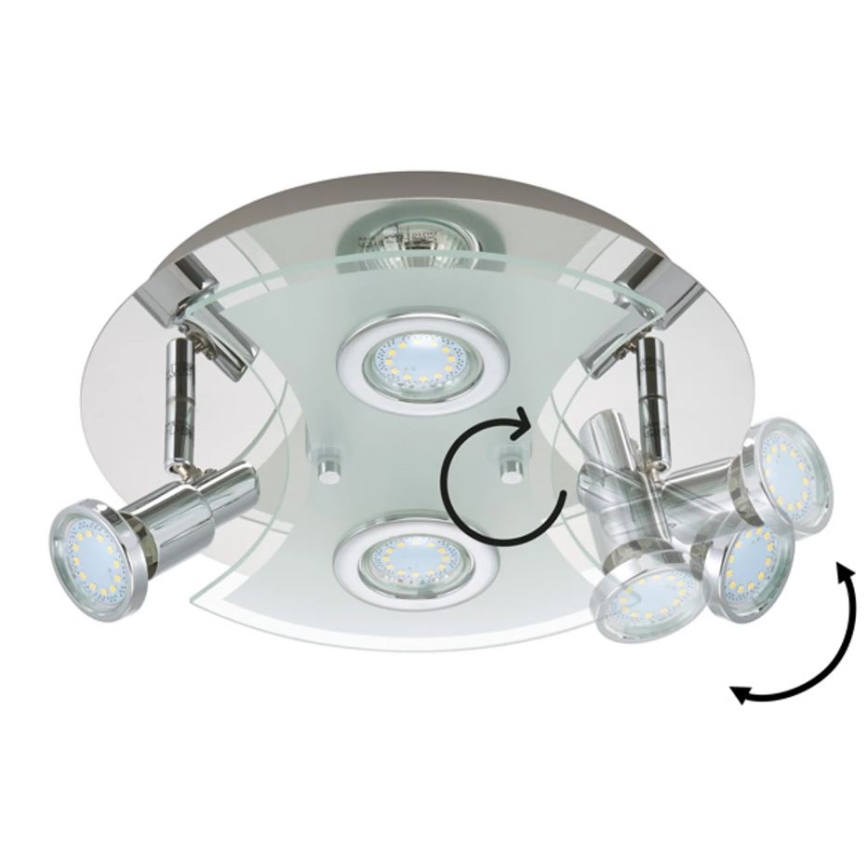Briloner 2159-048LM - LED akcentinis šviestuvas SPLASH 4xGU10/3W/230V