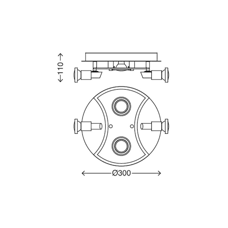 Briloner 2159-048LM - LED akcentinis šviestuvas SPLASH 4xGU10/3W/230V