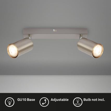 Briloner 2172-022 - Taškinis šviestuvas SPOT 2xGU10/9W/230V, matinis chromas