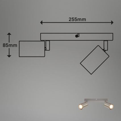 Briloner 2172-022 - Taškinis šviestuvas SPOT 2xGU10/9W/230V, matinis chromas