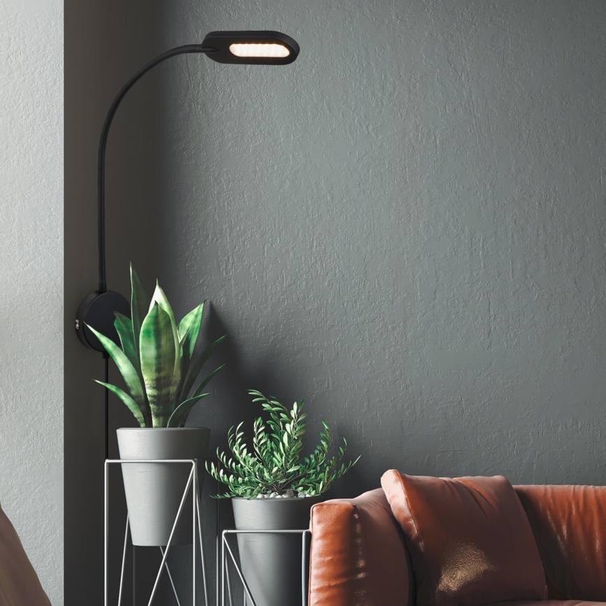 Briloner 2177015 - LED Pritemdomas lankstus sieninis šviestuvas LED/6W/230V juoda