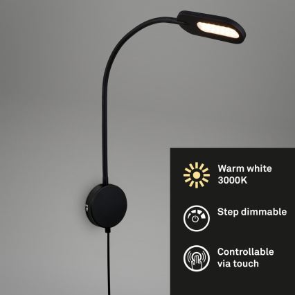 Briloner 2177015 - LED Pritemdomas lankstus sieninis šviestuvas LED/6W/230V juoda