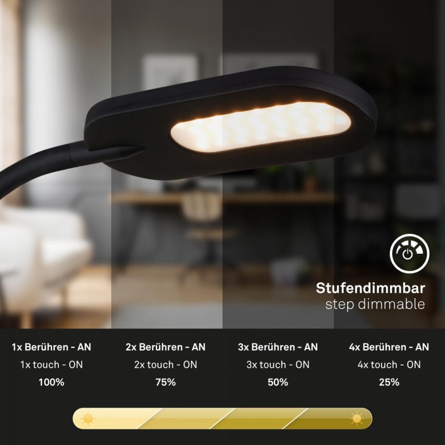 Briloner 2177015 - LED Pritemdomas lankstus sieninis šviestuvas LED/6W/230V juoda