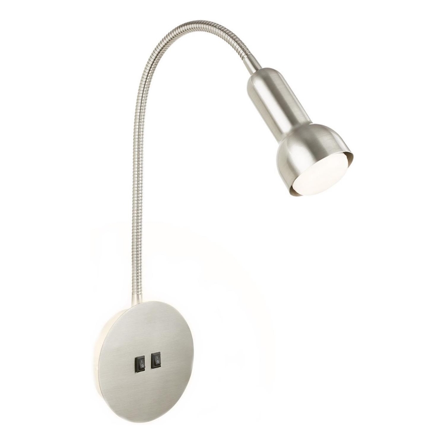 Briloner 2178012 - LED Lanksti sieninė lempa 1xE14/10W/230V + LED/3W matinis chromas