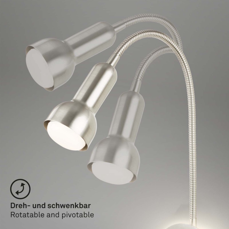 Briloner 2178012 - LED Lanksti sieninė lempa 1xE14/10W/230V + LED/3W matinis chromas
