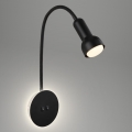 Briloner 2178015 - LED Sieninė lanksti lempa 1xE14/10W/230V + LED/3W juoda
