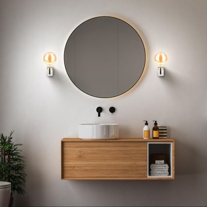 Briloner 2182-018 - Vonios kambario sieninis šviestuvas DONGA 1xE27/10W/230V IP44 blizgus chromas