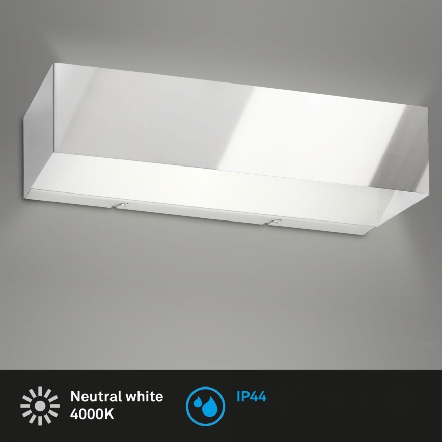 Briloner 2204-018 - LED sieninis lauko šviestuvas LED/8W/230V IP44 blizgus chromas