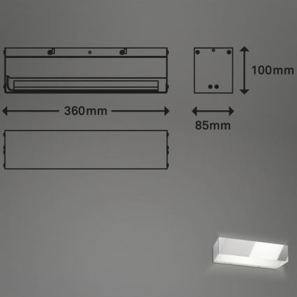 Briloner 2204-018 - LED sieninis lauko šviestuvas LED/8W/230V IP44 blizgus chromas
