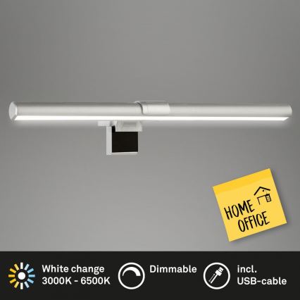 Briloner 2303-014 - Reguliuojamas LED monitoriaus šviestuvas LED/3,5W/5V 3000/4500/6500K