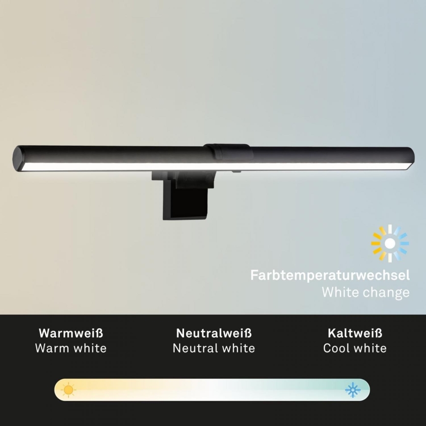 Briloner 2303-015 - Reguliuojamas LED monitoriaus šviestuvas LED/3,5W/230V 2700/4000/6500K