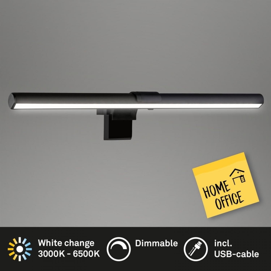 Briloner 2303-015 - Reguliuojamas LED monitoriaus šviestuvas LED/3,5W/230V 2700/4000/6500K