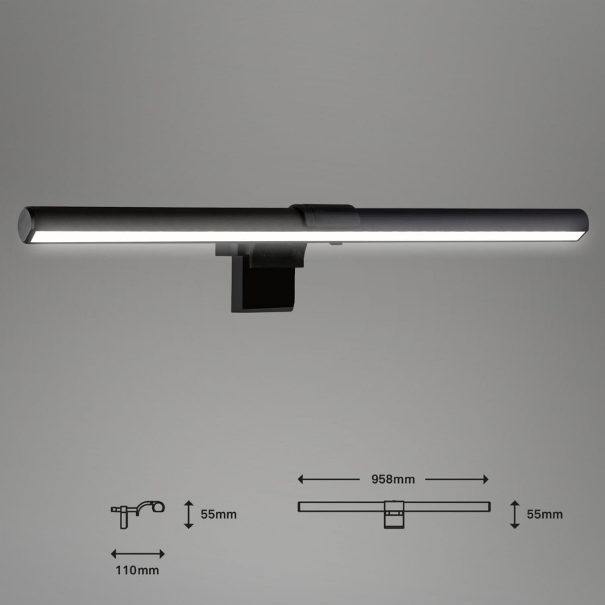 Briloner 2303-015 - Reguliuojamas LED monitoriaus šviestuvas LED/3,5W/230V 2700/4000/6500K