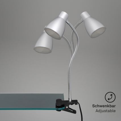 Briloner 2615-014P - LED šviestuvas su gnybtu GRIP LED/2,5W/230V sidabras