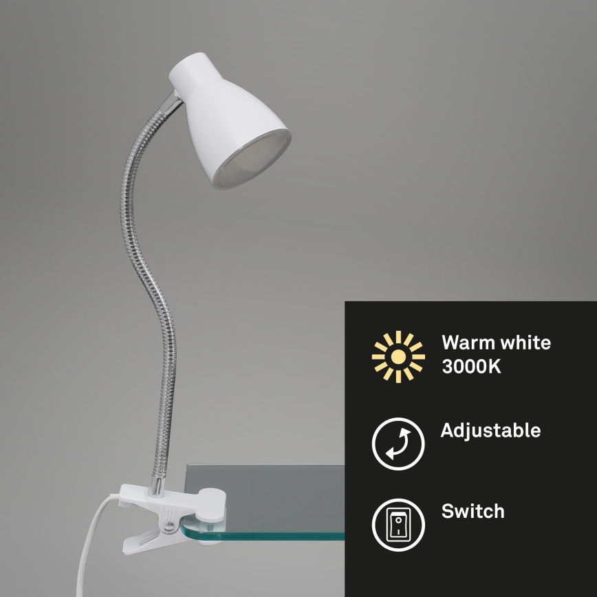 Briloner 2615-016P - LED šviestuvas su gnybtu GRIP LED/2,5W/230V balta
