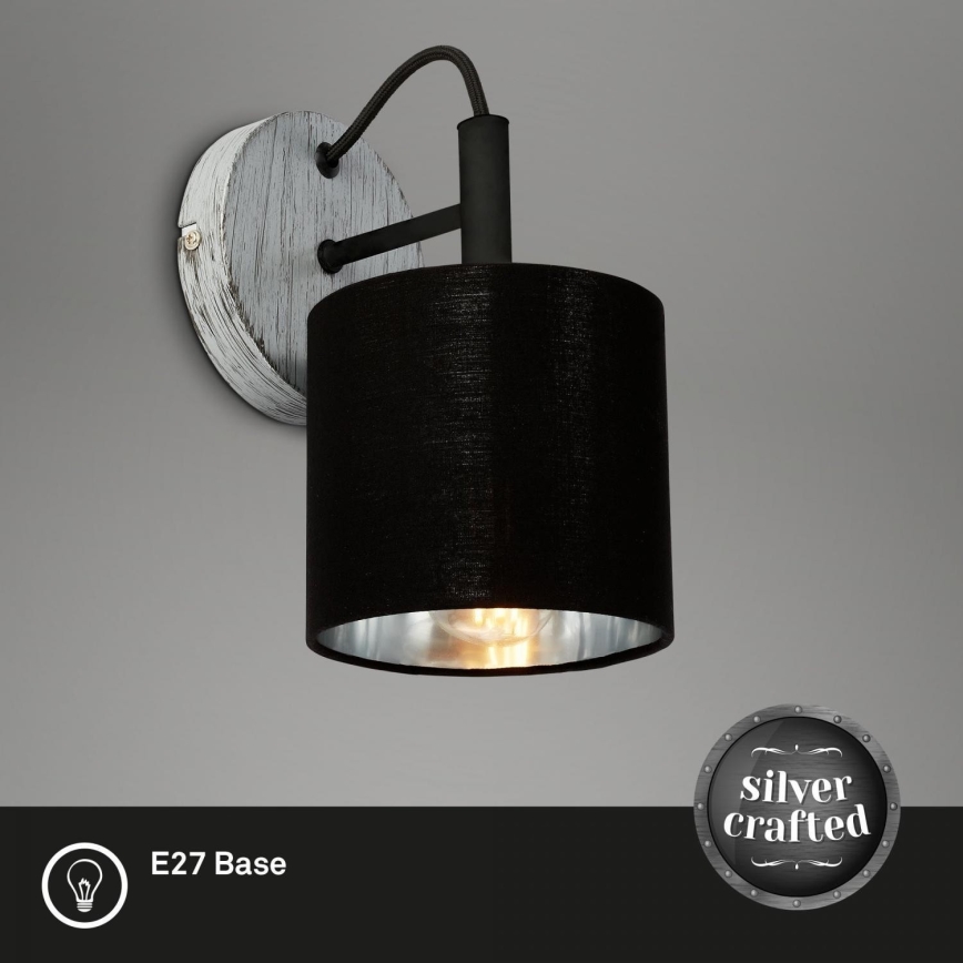 Briloner 2737-014 - Sieninis šviestuvas SILVER CRAFTED 1xE14/25W/230V
