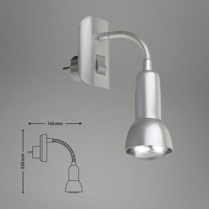Briloner 2739-014P - Kištukinis šviestuvas 1xE14/25W/230V