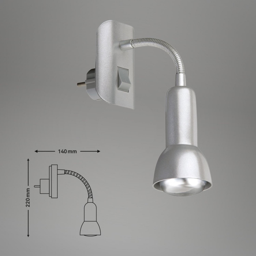 Briloner 2739-014P - Kištukinis šviestuvas 1xE14/25W/230V