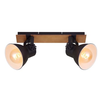 Briloner 2742-025 - Akcentinis apšvietimas SPOTLIGHT 2xE27/40W/230V juoda/ruda