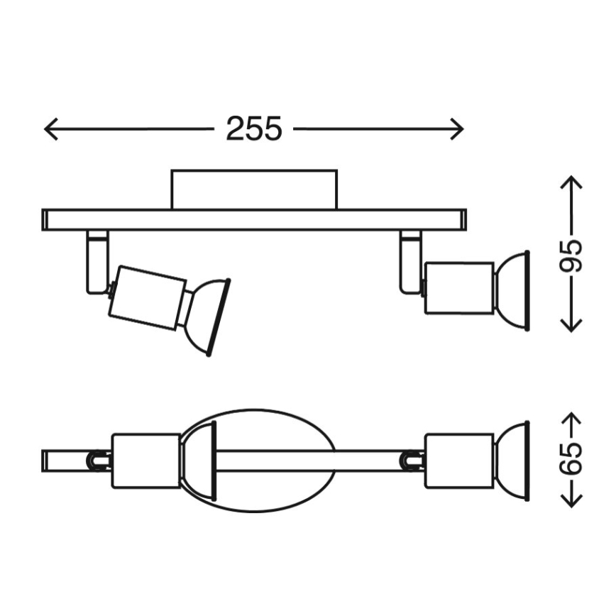Briloner 2767-026 - LED akcentinis šviestuvas 2xGU10/6W/230V balta