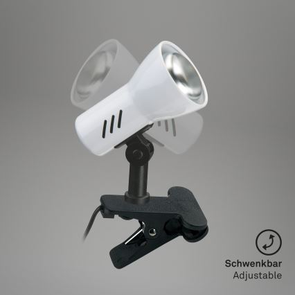 Briloner 2794/016P - Šviestuvas su spaustuku 1xE14/40W/230V juodas/baltas