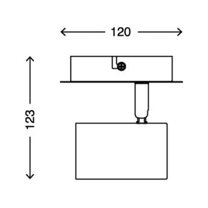 Briloner 2857-016 - Sieninis akcentinis šviestuvas SPOT 1xGU10/40W/230V baltas