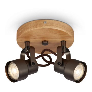 Briloner 2872-025R - LED akcentinis šviestuvas SPOTLIGHT 2xGU10/5W/230V ruda