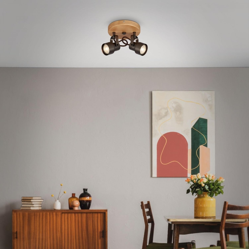 Briloner 2872-025R - LED akcentinis šviestuvas SPOTLIGHT 2xGU10/5W/230V ruda