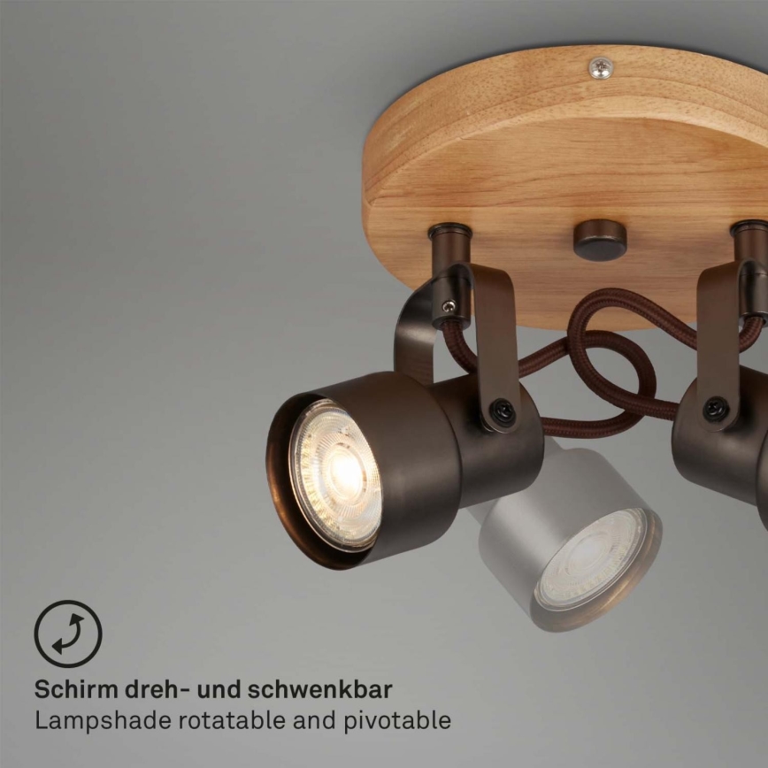 Briloner 2872-025R - LED akcentinis šviestuvas SPOTLIGHT 2xGU10/5W/230V ruda