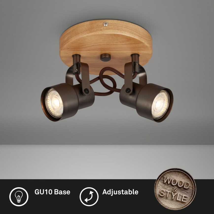 Briloner 2872-025R - LED akcentinis šviestuvas SPOTLIGHT 2xGU10/5W/230V ruda