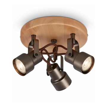 Briloner 2872-035 - LED akcentinis šviestuvas SPOTLIGHT 3xGU10/5W/230V ruda