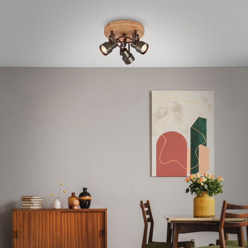 Briloner 2872-035 - LED akcentinis šviestuvas SPOTLIGHT 3xGU10/5W/230V ruda