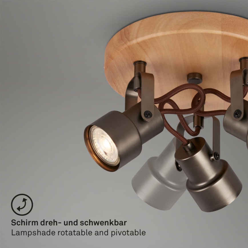 Briloner 2872-035 - LED akcentinis šviestuvas SPOTLIGHT 3xGU10/5W/230V ruda
