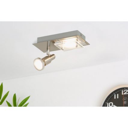 Briloner 2879-022 - Lubinis LED šviestuvas COMBINATA 1xGU10/3W + LED/5W/230V