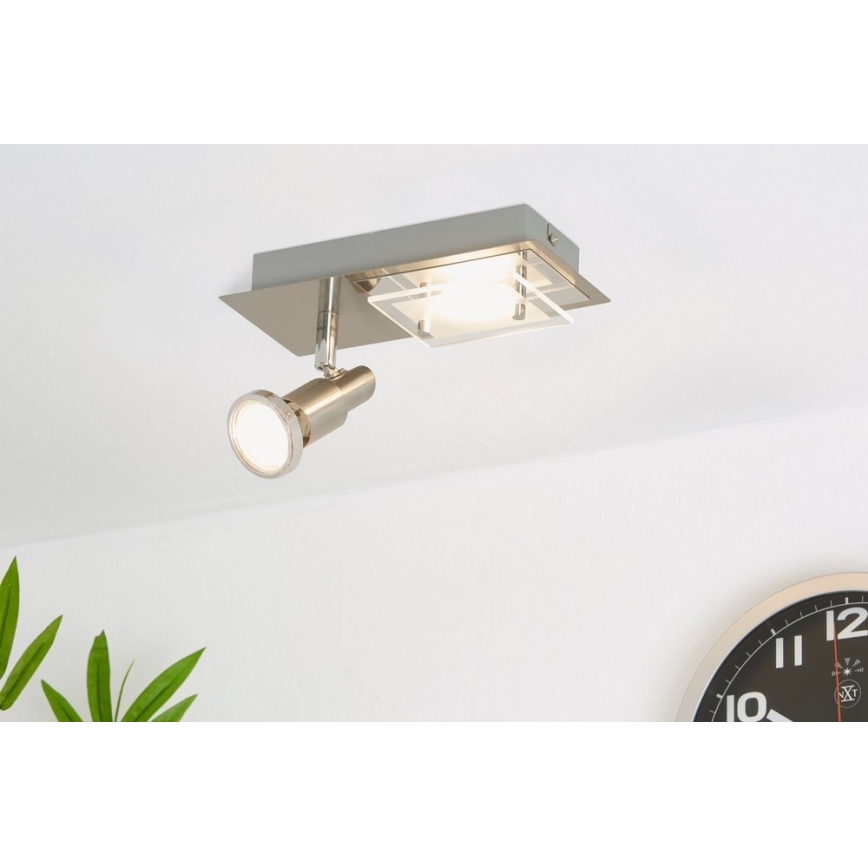 Briloner 2879-022 - Lubinis LED šviestuvas COMBINATA 1xGU10/3W + LED/5W/230V