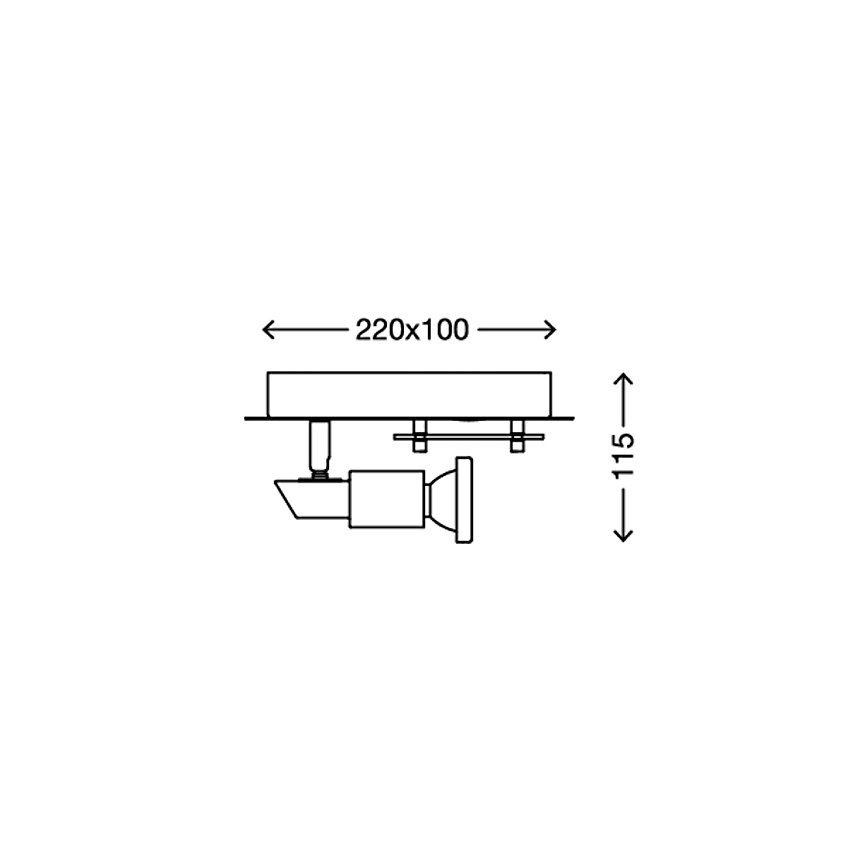 Briloner 2879-022 - Lubinis LED šviestuvas COMBINATA 1xGU10/3W + LED/5W/230V