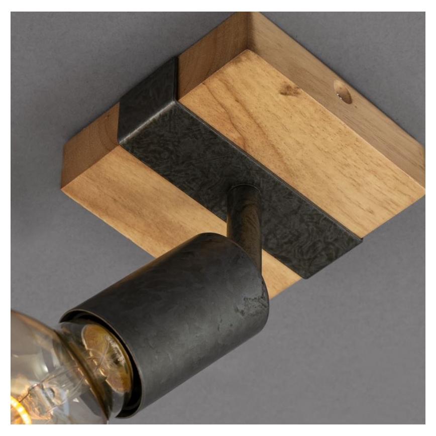 Briloner 2900-011 - Sieninis akcentinis šviestuvas WOOD BASIC 1xE27/25W/230V