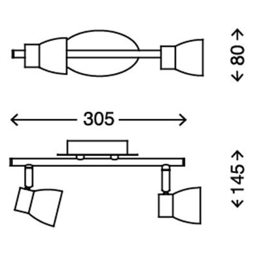 Briloner 2914-022 - LED akcentinis šviestuvas 2xGU10/3W/230V 3000K