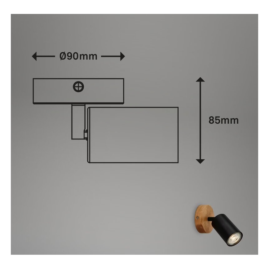 Briloner 2922-015 - Sieninis akcentinis šviestuvas SPOT 1xGU10/9W/230V