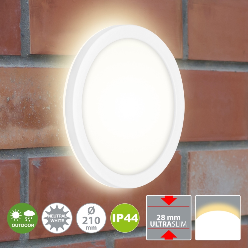 Briloner 3008-016 - LED Lubinis šviestuvas LED/8W/230V d. 21 cm baltas IP44
