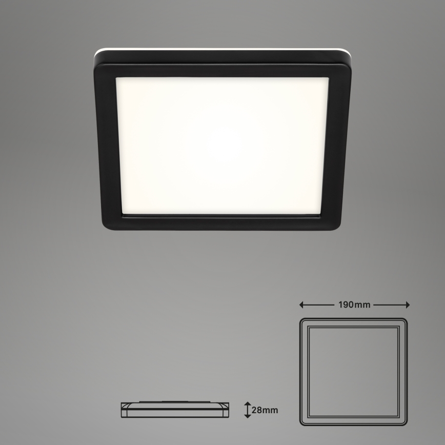 Briloner 3010-015 - LED Lubinis šviestuvas LED/8W/230V 19x19 cm juodas IP44