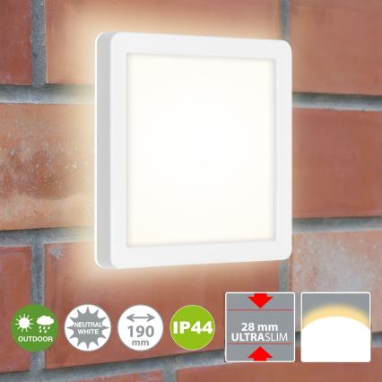 Briloner 3010-016 - LED Lubinis šviestuvas LED/8W/230V 19x19 cm baltas IP44