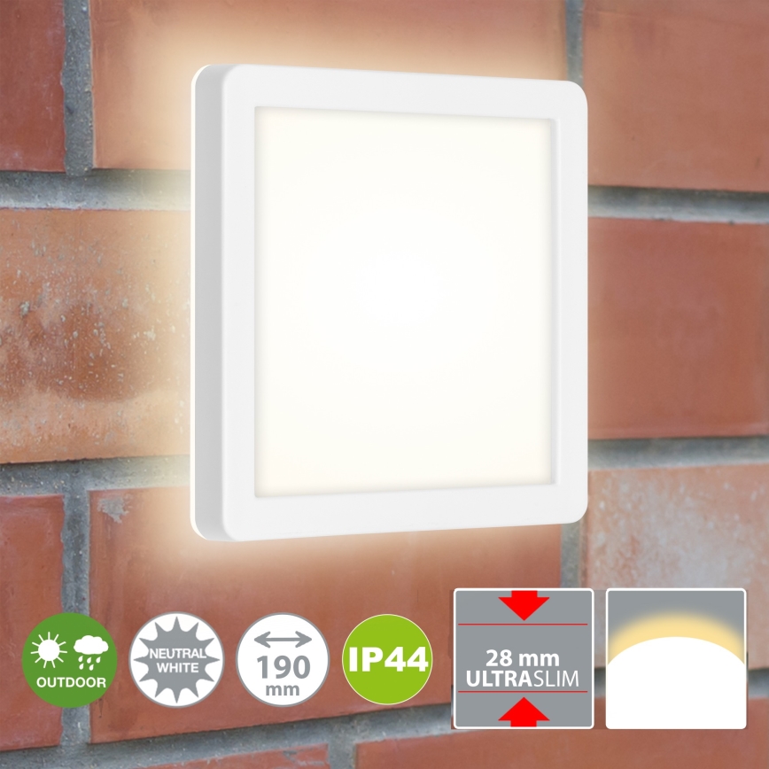 Briloner 3010-016 - LED Lubinis šviestuvas LED/8W/230V 19x19 cm baltas IP44