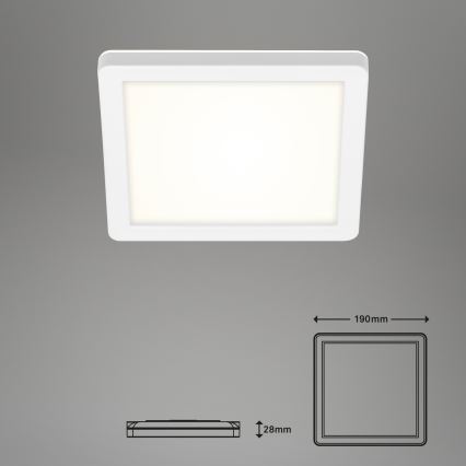 Briloner 3010-016 - LED Lubinis šviestuvas LED/8W/230V 19x19 cm baltas IP44