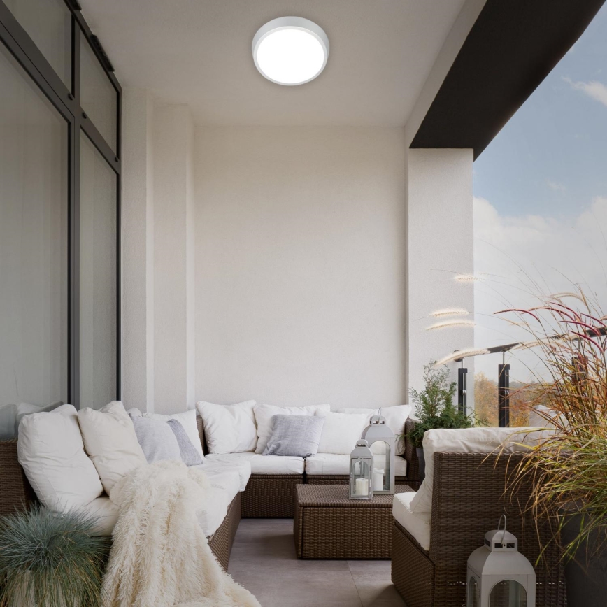 Briloner 3018-014 - LED lubinis vonios šviestuvas HAGEN LED/24W/230V IP44 balta