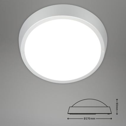 Briloner 3018-014 - LED lubinis vonios šviestuvas HAGEN LED/24W/230V IP44 balta