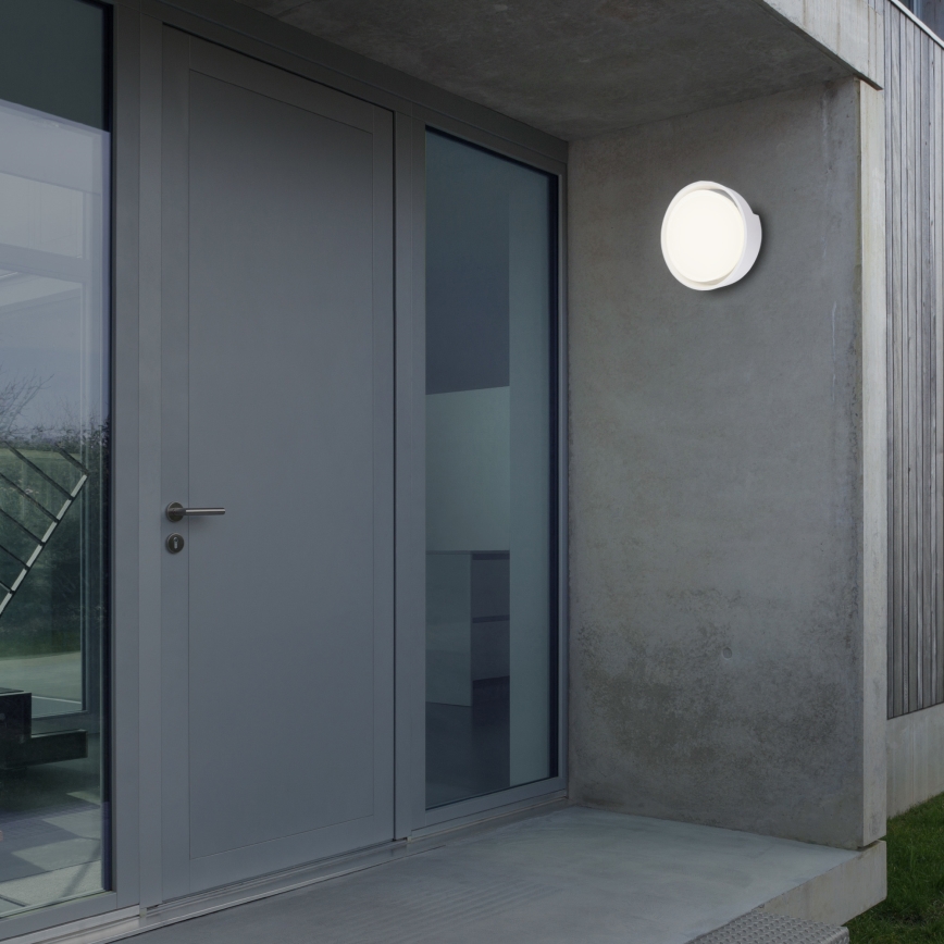 Briloner 3019-016 - LED sieninis lauko šviestuvas GENUA LED/18W/230V IP44 balta
