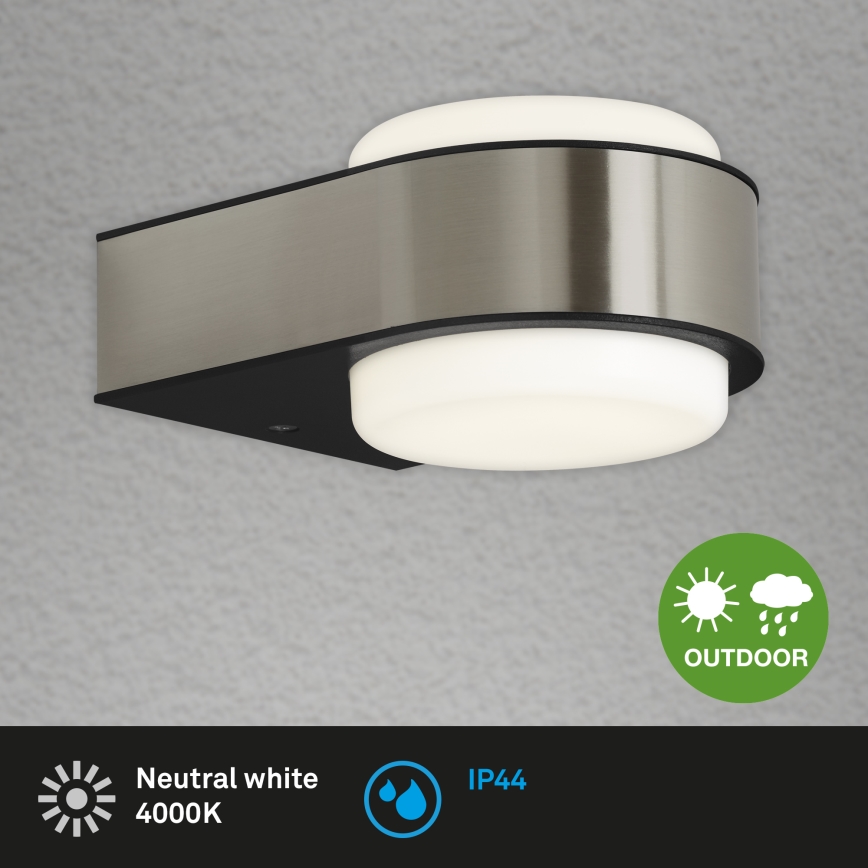 Briloner 3035-012- LED sieninis lauko šviestuvas HANAU LED/6,5W/230V IP44 matinis chromas