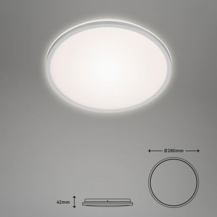 Briloner 3046-014 - LED lubinis šviestuvas LED/15W/230V 4000K diametras 28 cm sidabras